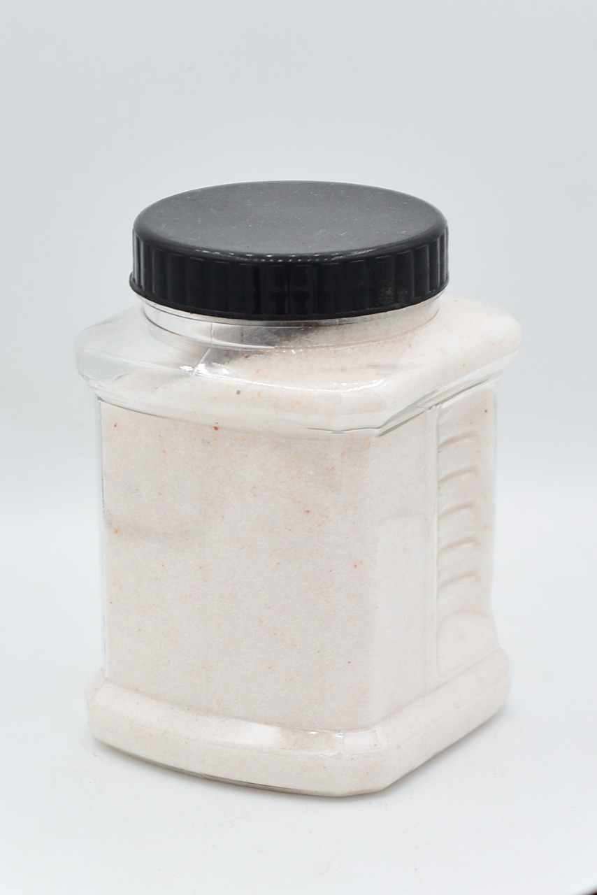 White Fine Salt Hexagonal Jar